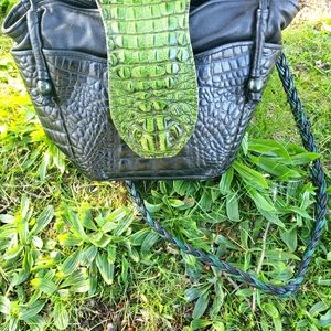 Leather shoulder bag and cross body